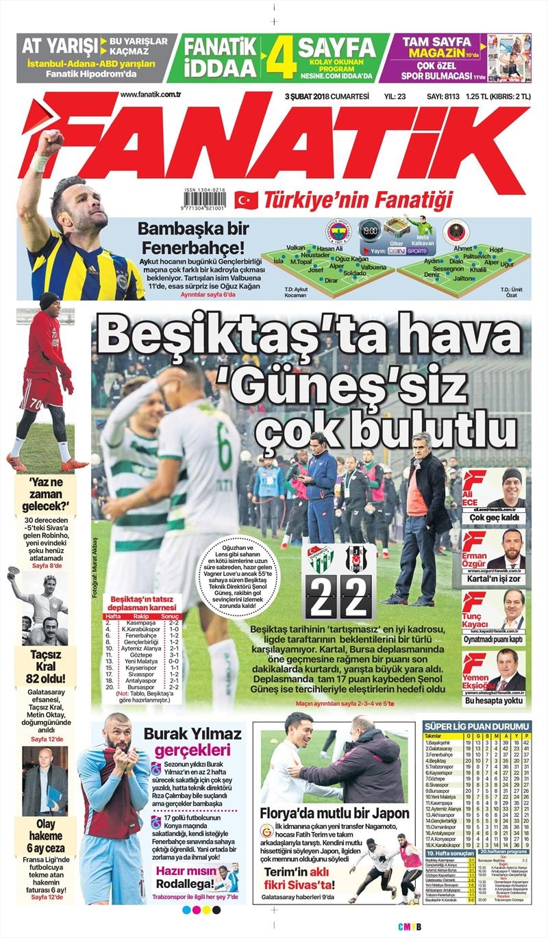 03 Şubat 2018 | Gazetelerin Beşiktaş Manşetleri - Görsel 6