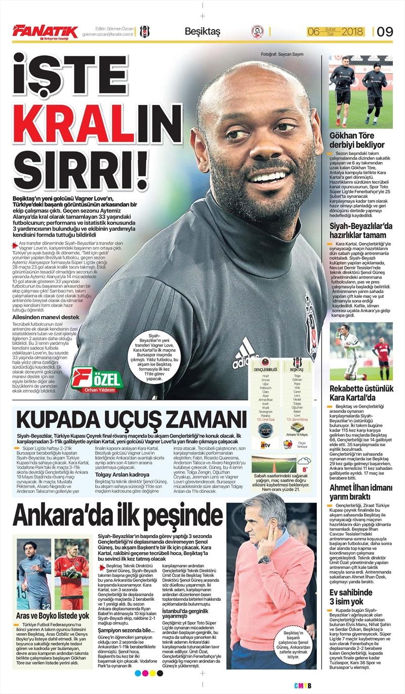 06 Şubat 2018 | Gazetelerin Beşiktaş Manşetleri - Görsel 2