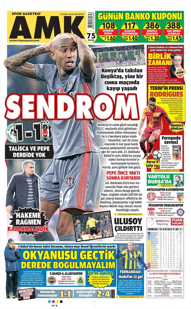 17 Şubat 2018 | Gazetelerin Beşiktaş Manşetleri - Görsel 18