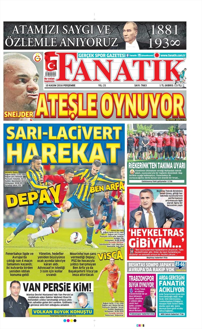 10 Kasım 2016 | Gazetelerin Beşiktaş sayfaları - Görsel 2