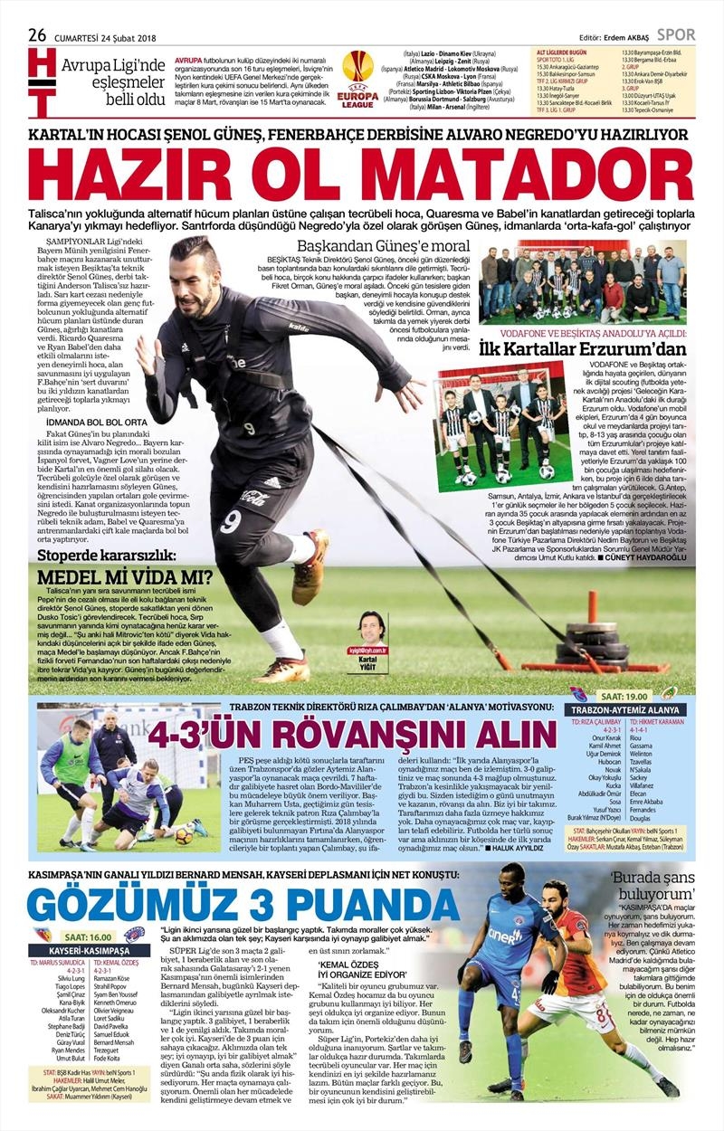 24 Şubat 2018 | Gazetelerin Beşiktaş Manşetleri - Görsel 4