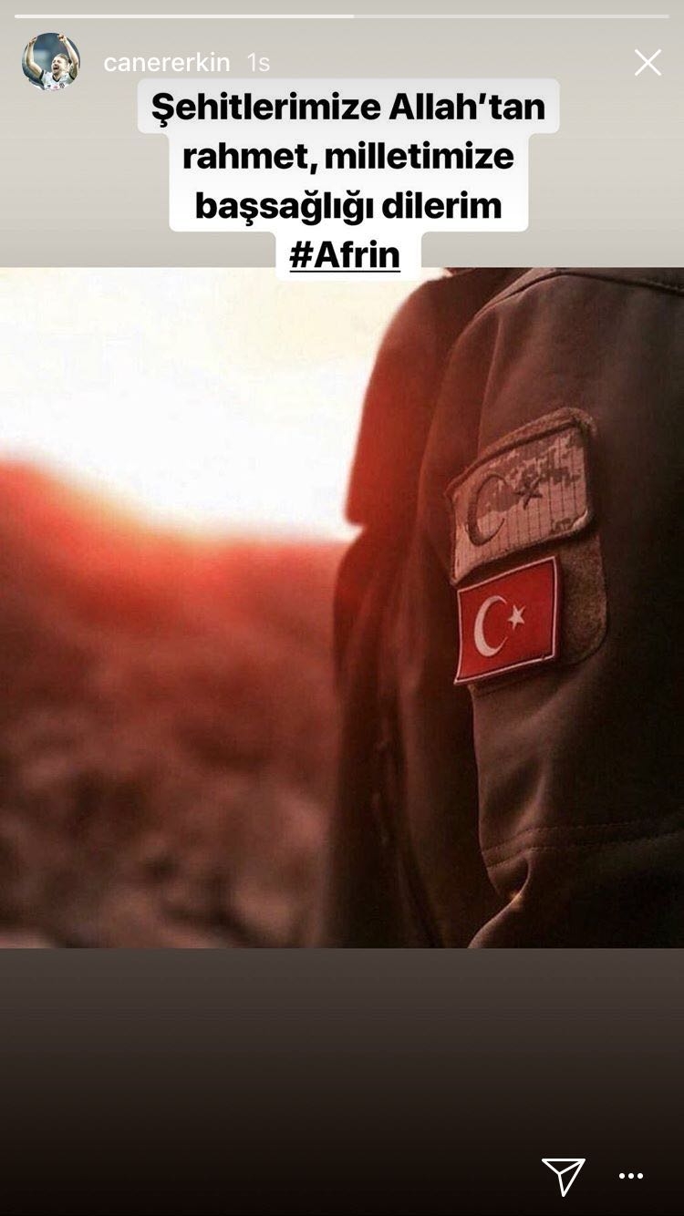 Beşiktaşlı futbolculardan #Afrin mesajları! - Görsel 1