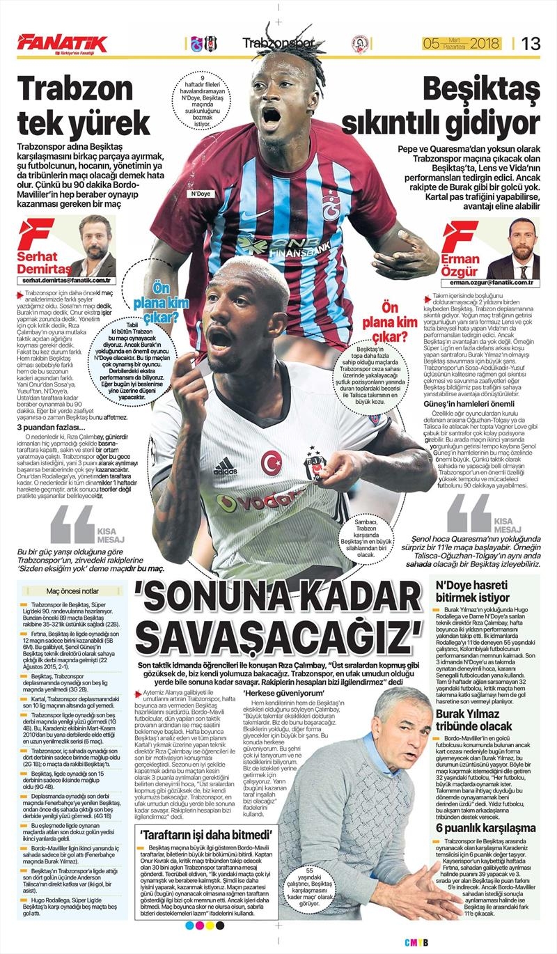 05 Mart 2018 | Gazetelerin Beşiktaş Manşetleri - Görsel 1
