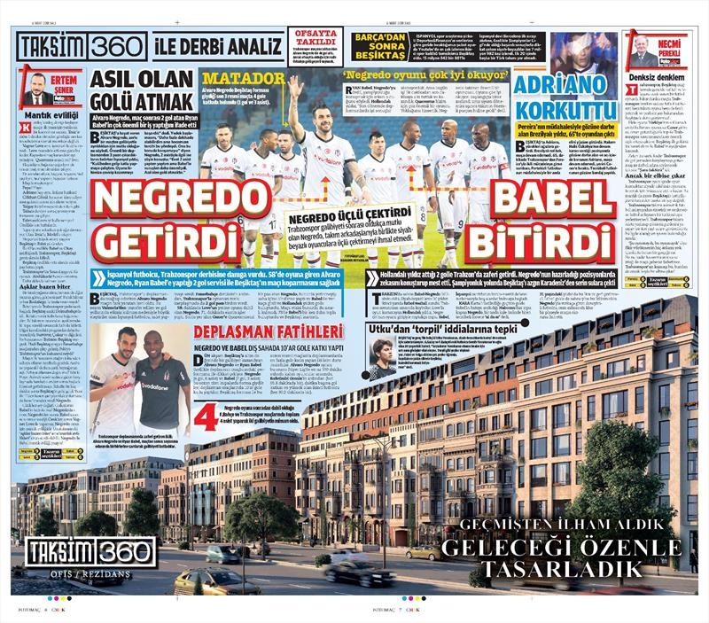 06 Mart 2018 | Gazetelerin Beşiktaş Manşetleri - Görsel 1