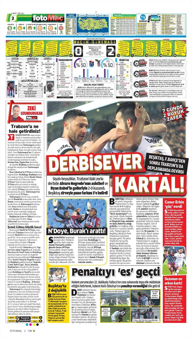 06 Mart 2018 | Gazetelerin Beşiktaş Manşetleri - Görsel 7