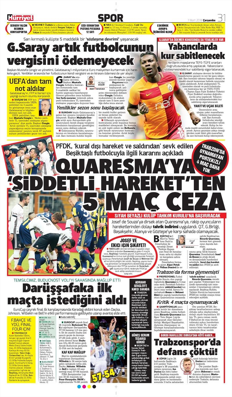 07 Mart 2018 | Gazetelerin Beşiktaş Manşetleri - Görsel 8