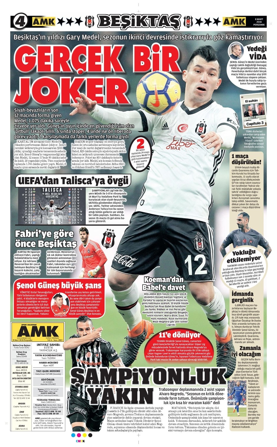 08 Mart 2018 | Gazetelerin Beşiktaş Manşetleri - Görsel 2