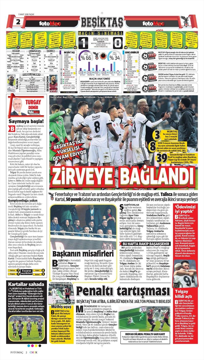 11 Mart 2018 | Gazetelerin Beşiktaş Manşetleri - Görsel 13