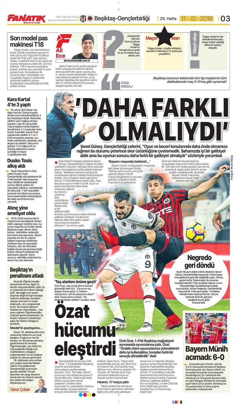 11 Mart 2018 | Gazetelerin Beşiktaş Manşetleri - Görsel 4