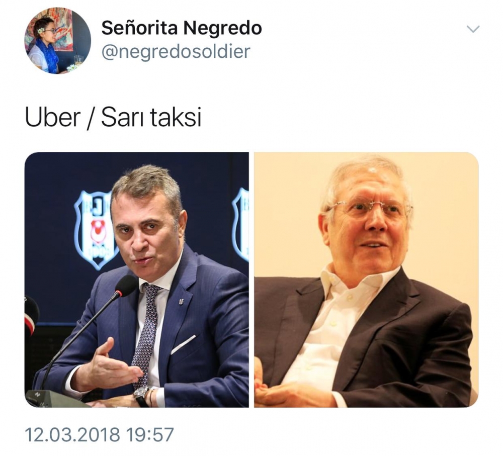 “Sarı taksi / UBER” Beşiktaş taraftarı da boş durmadı. İşte birbirinden değişik kıyaslamalar - Görsel 1