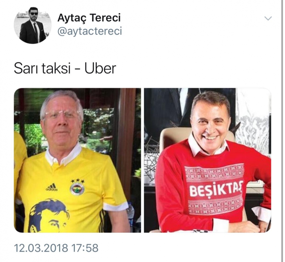 “Sarı taksi / UBER” Beşiktaş taraftarı da boş durmadı. İşte birbirinden değişik kıyaslamalar - Görsel 7