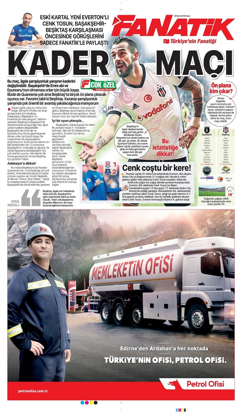 18 Mart 2018 | Gazetelerin Beşiktaş Manşetleri - Görsel 5