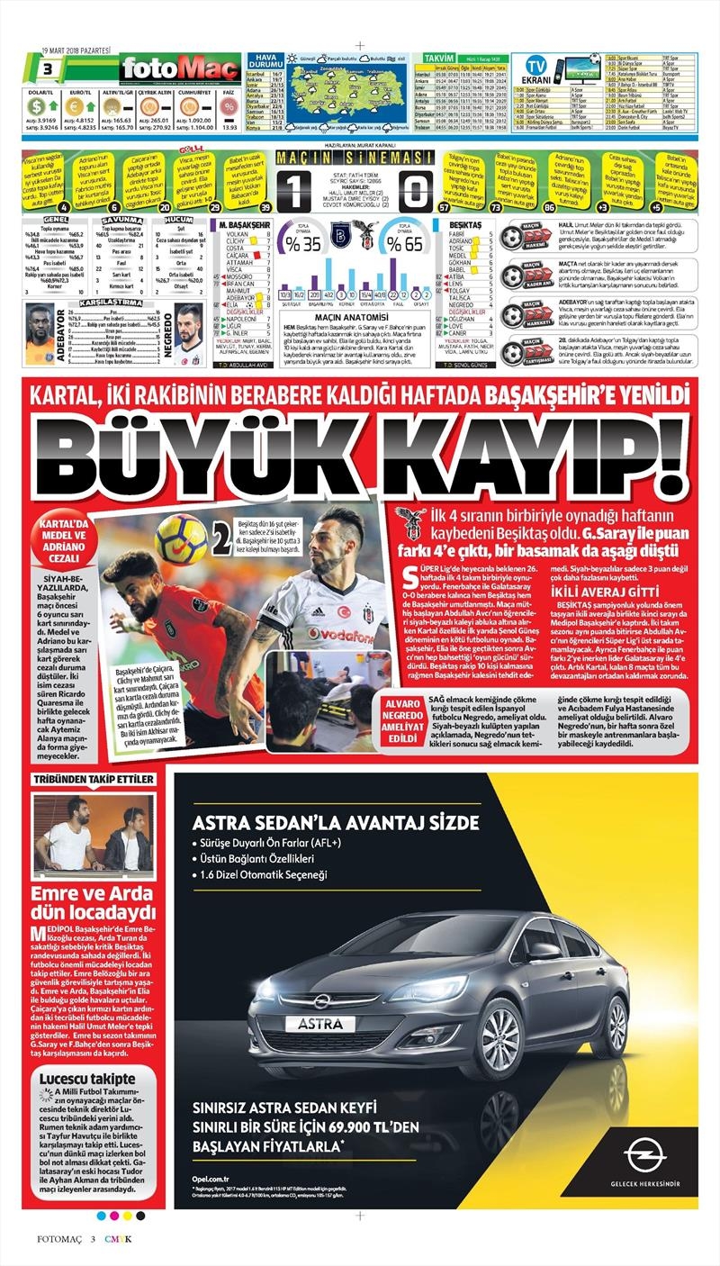 19 Mart 2018 | Gazetelerin Beşiktaş Manşetleri - Görsel 11