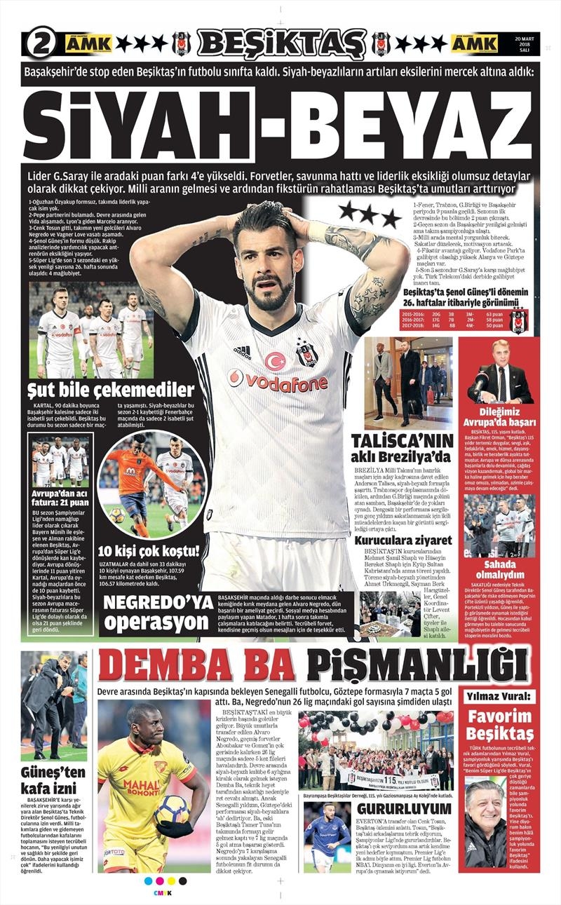 20 Mart 2018 | Gazetelerin Beşiktaş Manşetleri - Görsel 5
