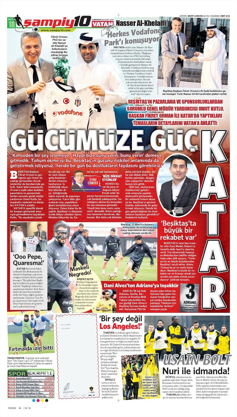 24 Mart 2018 | Gazetelerin Beşiktaş Manşetleri - Görsel 3