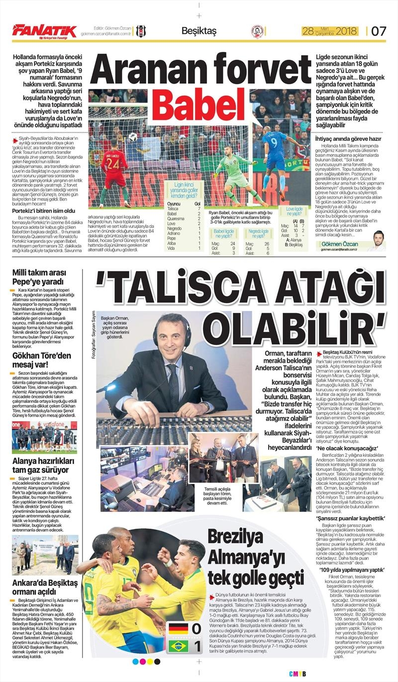 28 Mart 2018 | Gazetelerin Beşiktaş Manşetleri - Görsel 3