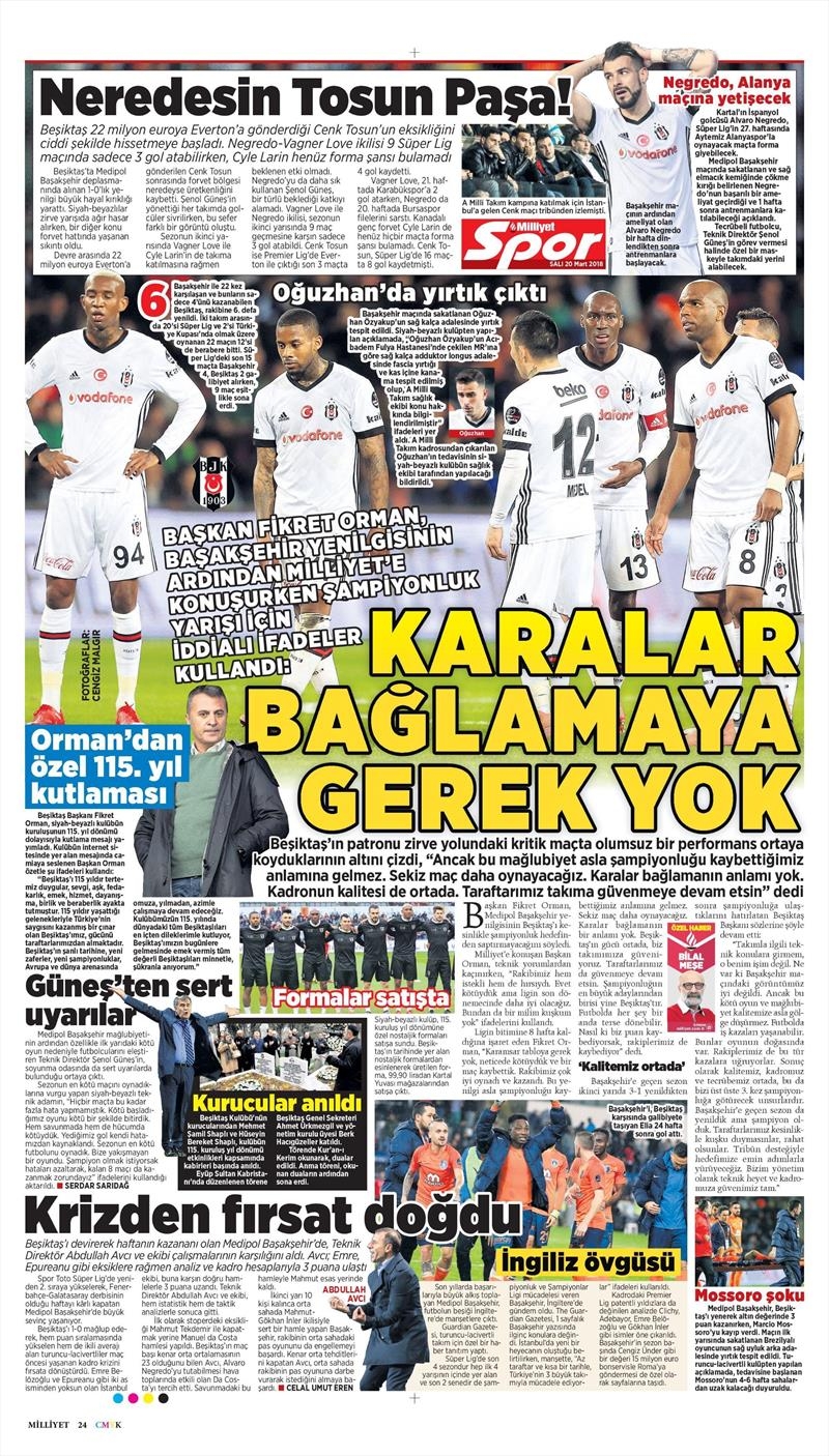3 Nisan 2018 | Gazetelerin Beşiktaş Manşetleri - Görsel 2