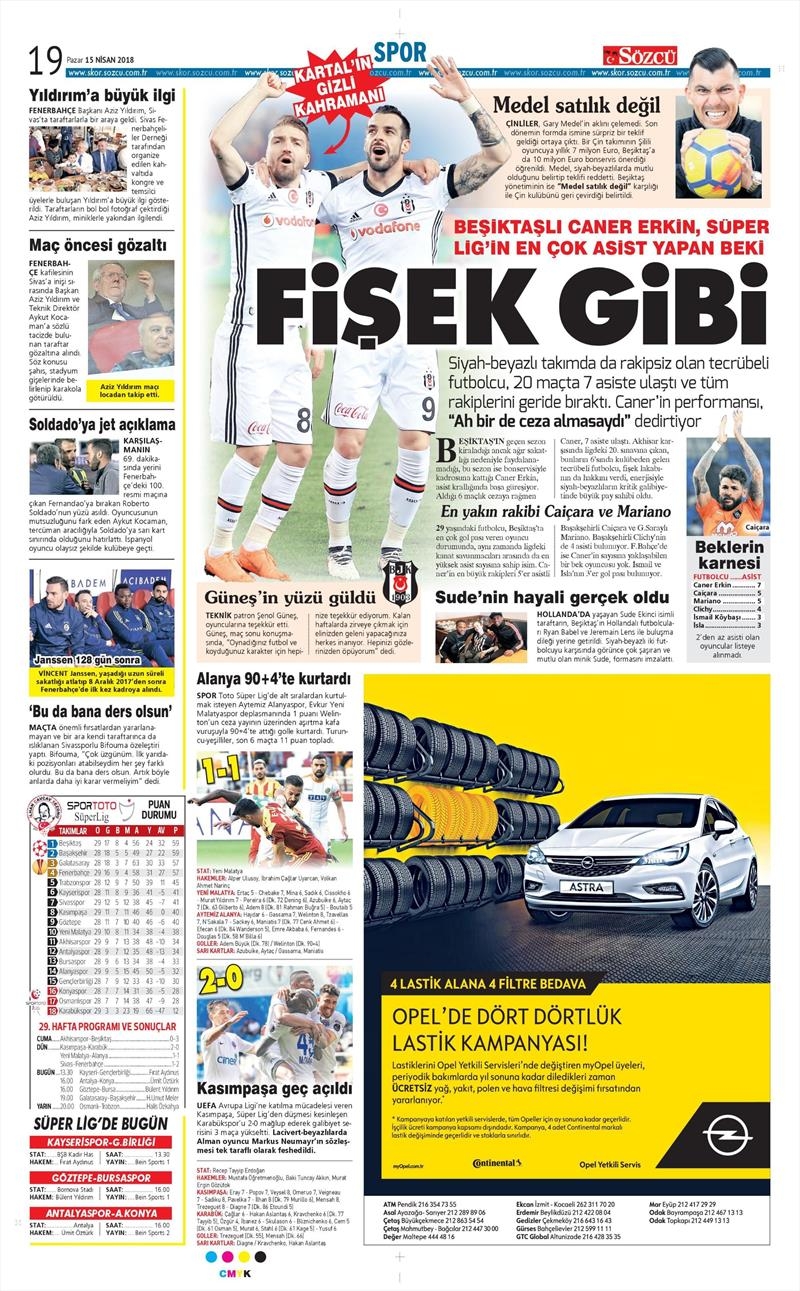 15 Nisan 2018 | Gazetelerin Beşiktaş Manşetleri - Görsel 2