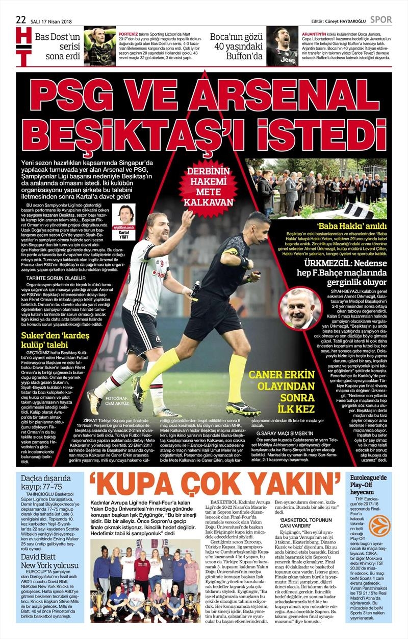 17 Nisan 2018 | Gazetelerin Beşiktaş Manşetleri - Görsel 4