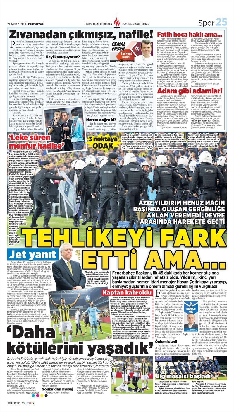 21 Nisan 2018 | Gazetelerin Beşiktaş Manşetleri - Görsel 36