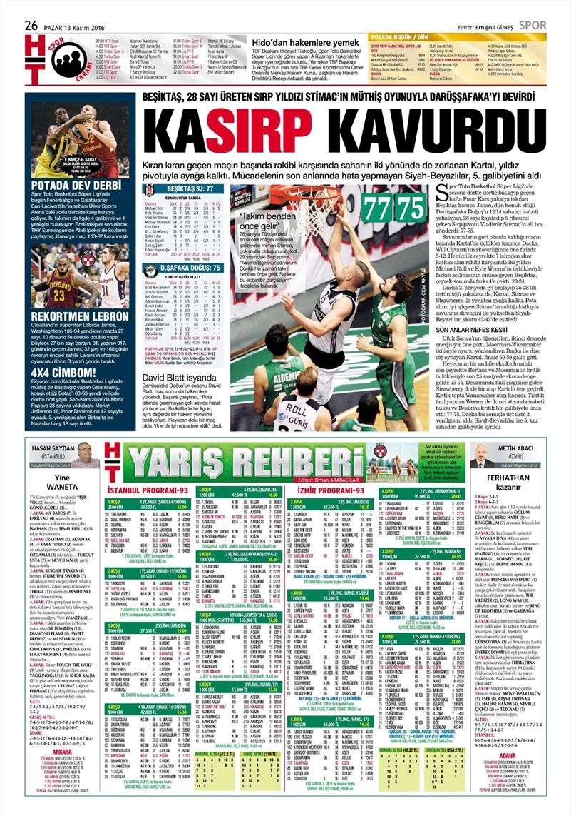 13 Kasım 2016 | Gazetelerin Beşiktaş sayfaları - Görsel 12