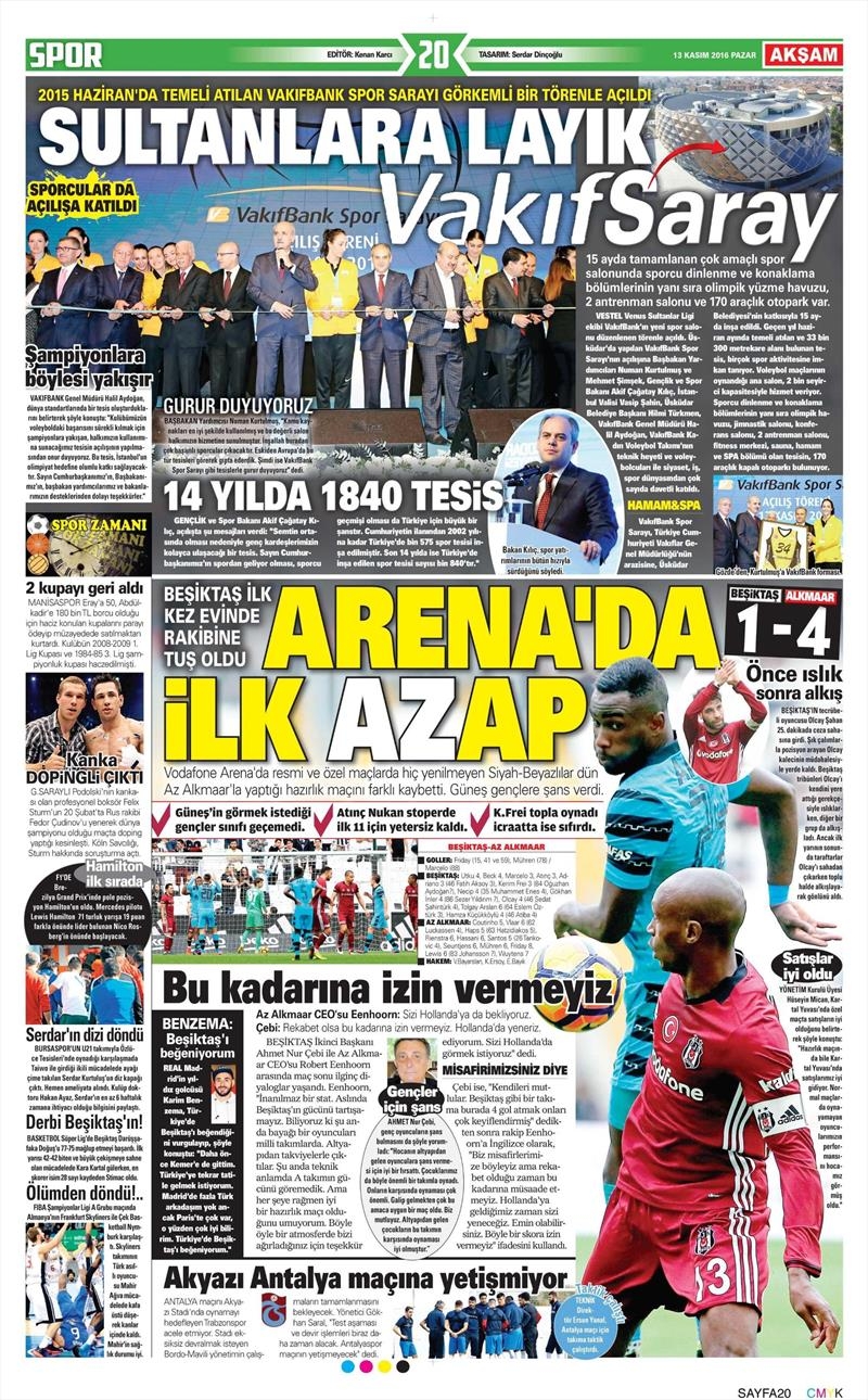 13 Kasım 2016 | Gazetelerin Beşiktaş sayfaları - Görsel 13
