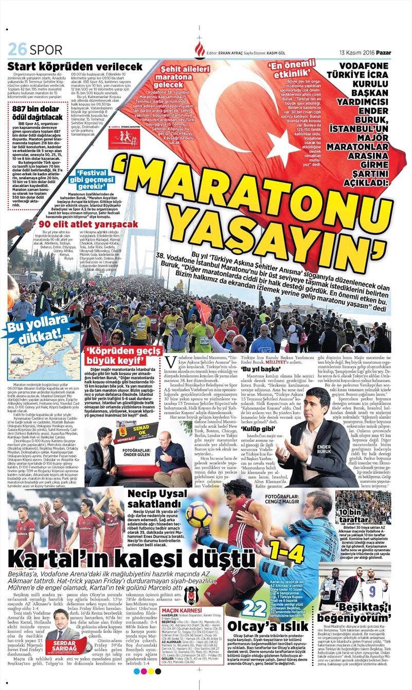 13 Kasım 2016 | Gazetelerin Beşiktaş sayfaları - Görsel 8