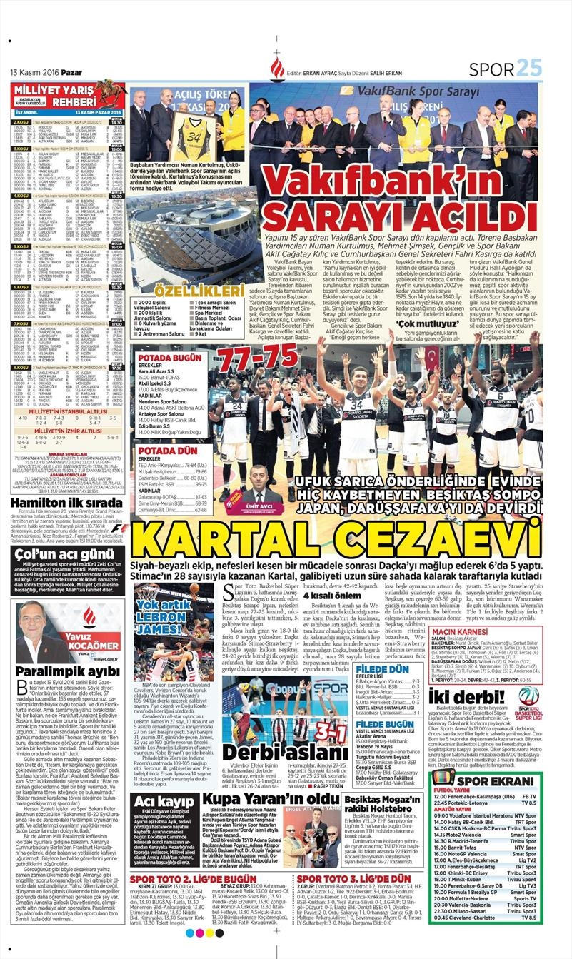 13 Kasım 2016 | Gazetelerin Beşiktaş sayfaları - Görsel 9