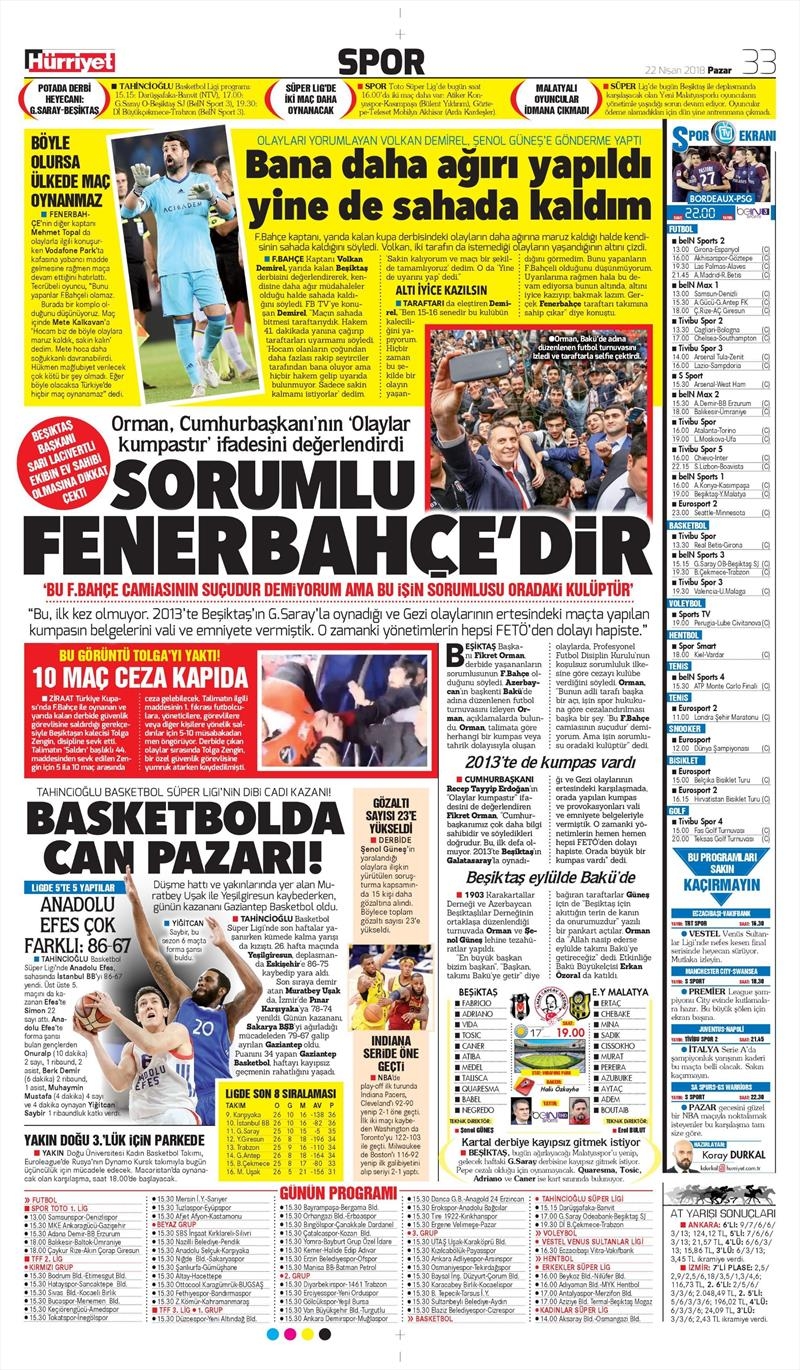 22 Nisan 2018 | Gazetelerin Beşiktaş Manşetleri - Görsel 10