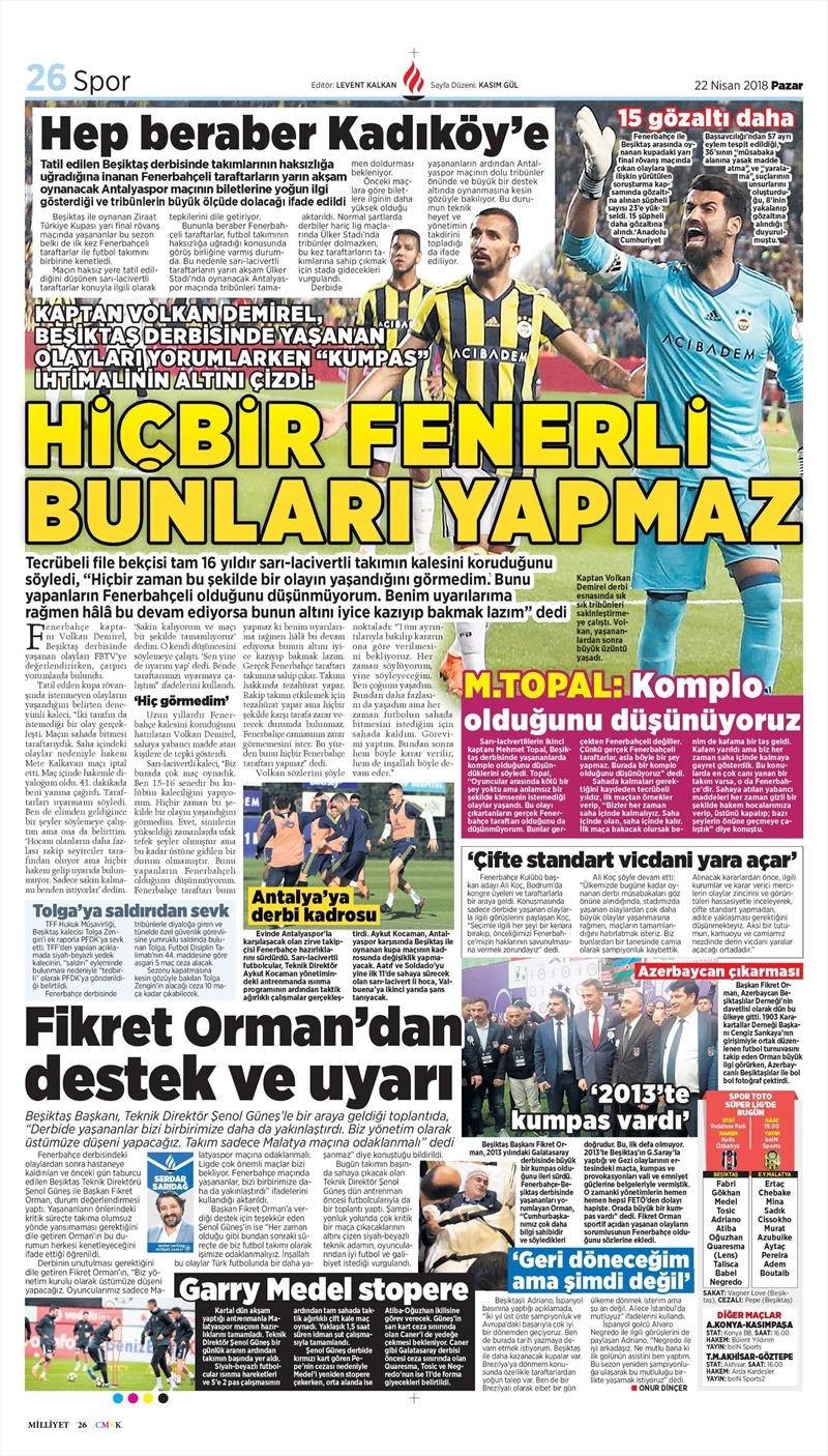 22 Nisan 2018 | Gazetelerin Beşiktaş Manşetleri - Görsel 11