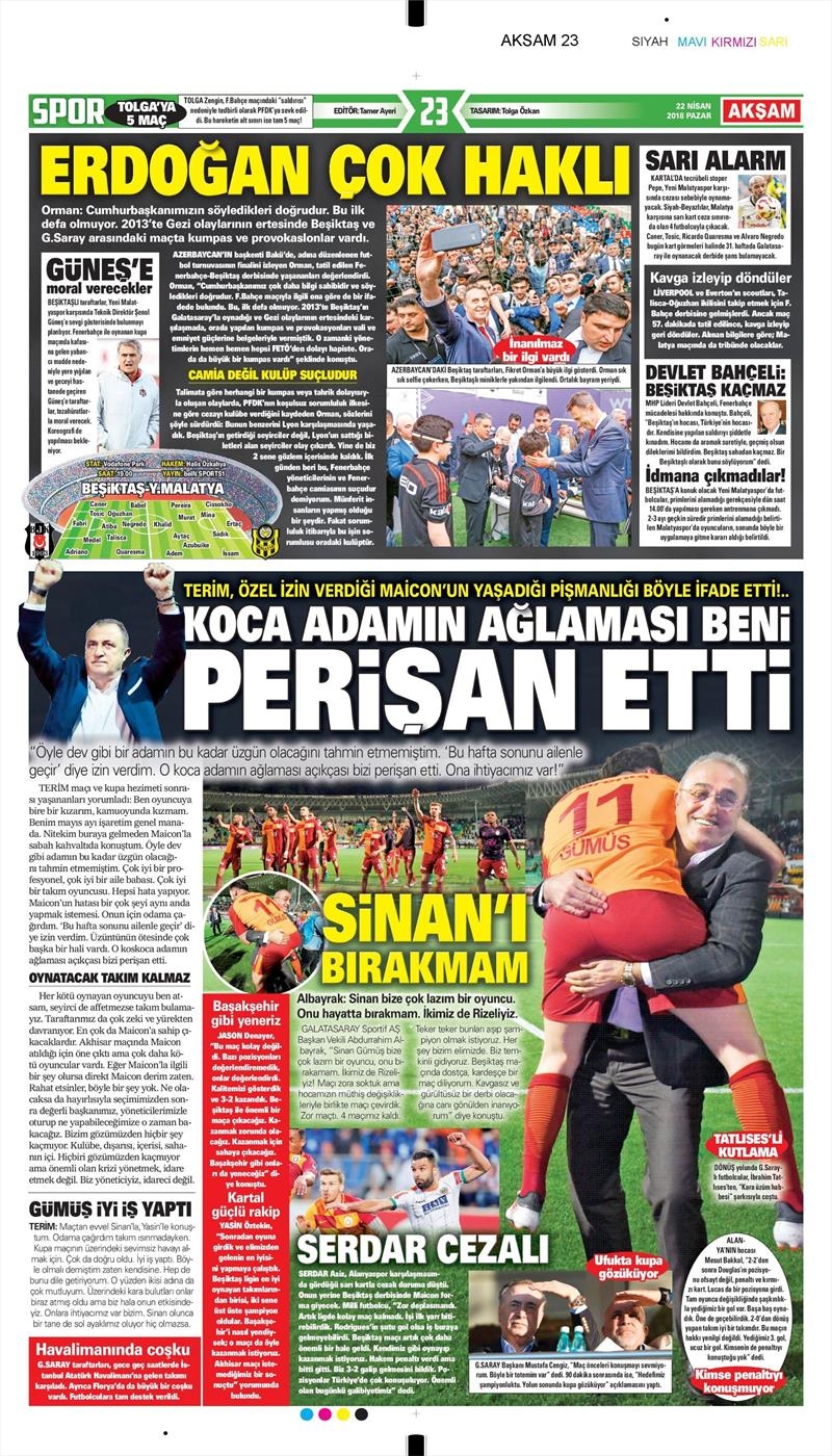22 Nisan 2018 | Gazetelerin Beşiktaş Manşetleri - Görsel 5