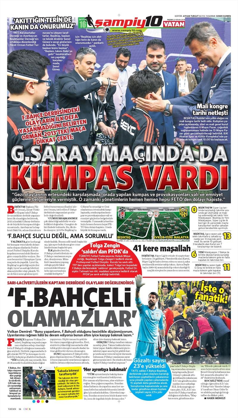 22 Nisan 2018 | Gazetelerin Beşiktaş Manşetleri - Görsel 8