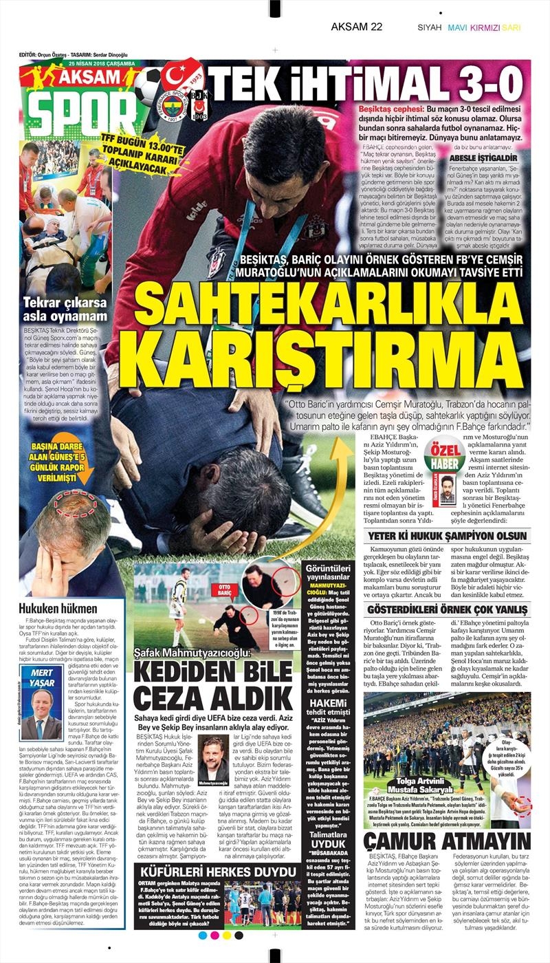 25 Nisan 2018 | Gazetelerin Beşiktaş Manşetleri - Görsel 3