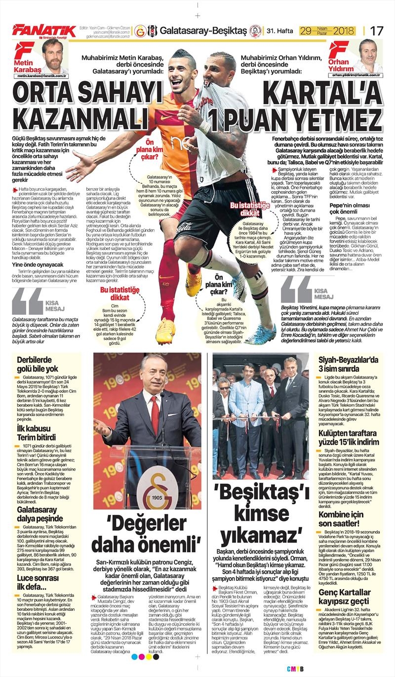 29 Nisan 2018 | Gazetelerin Beşiktaş Manşetleri - Görsel 4