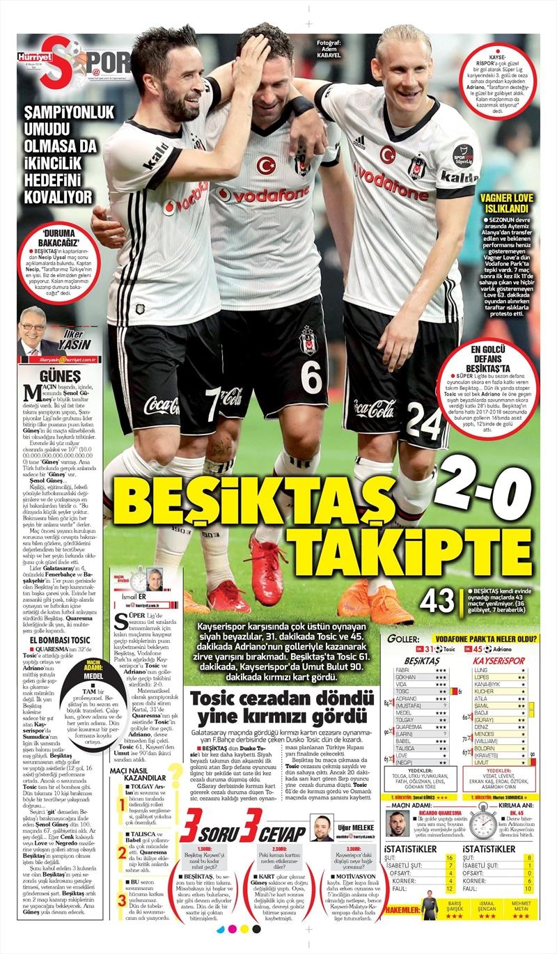 8 Mayıs 2018 | Gazetelerin Beşiktaş Manşetleri - Görsel 15