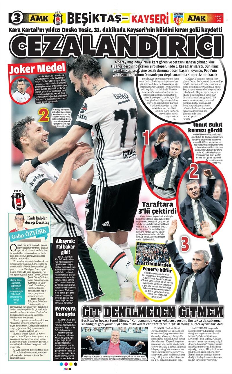 8 Mayıs 2018 | Gazetelerin Beşiktaş Manşetleri - Görsel 7