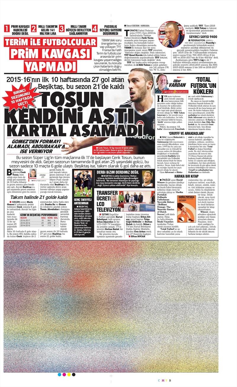16 Kasım 2016 | Gazetelerin Beşiktaş sayfaları - Görsel 7