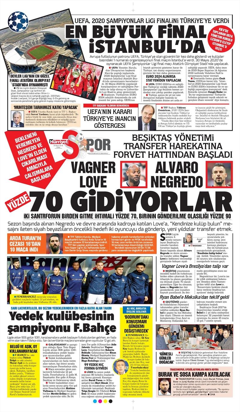 25 Mayıs 2018 | Gazetelerin Beşiktaş Manşetleri - Görsel 4