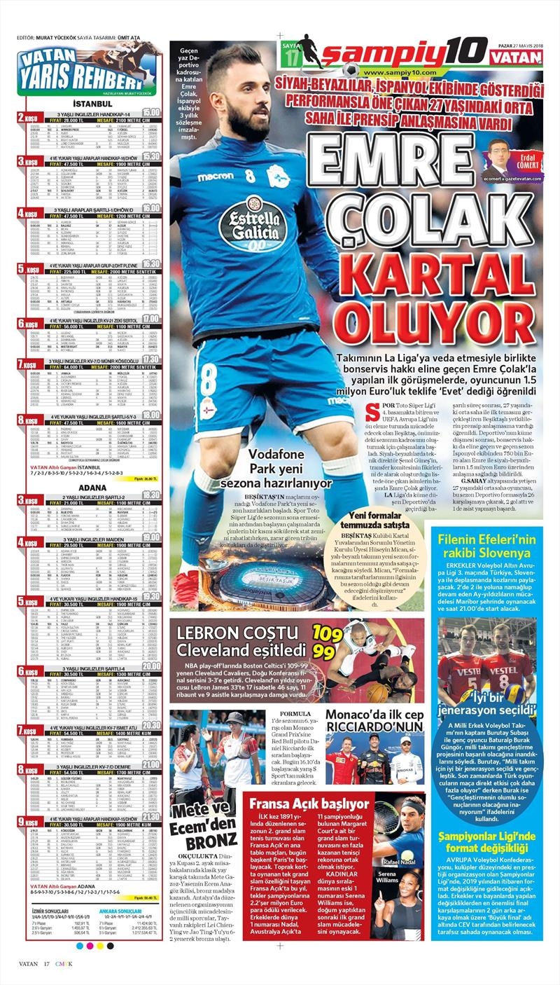 27 Mayıs 2018 | Gazetelerin Beşiktaş Manşetleri - Görsel 6