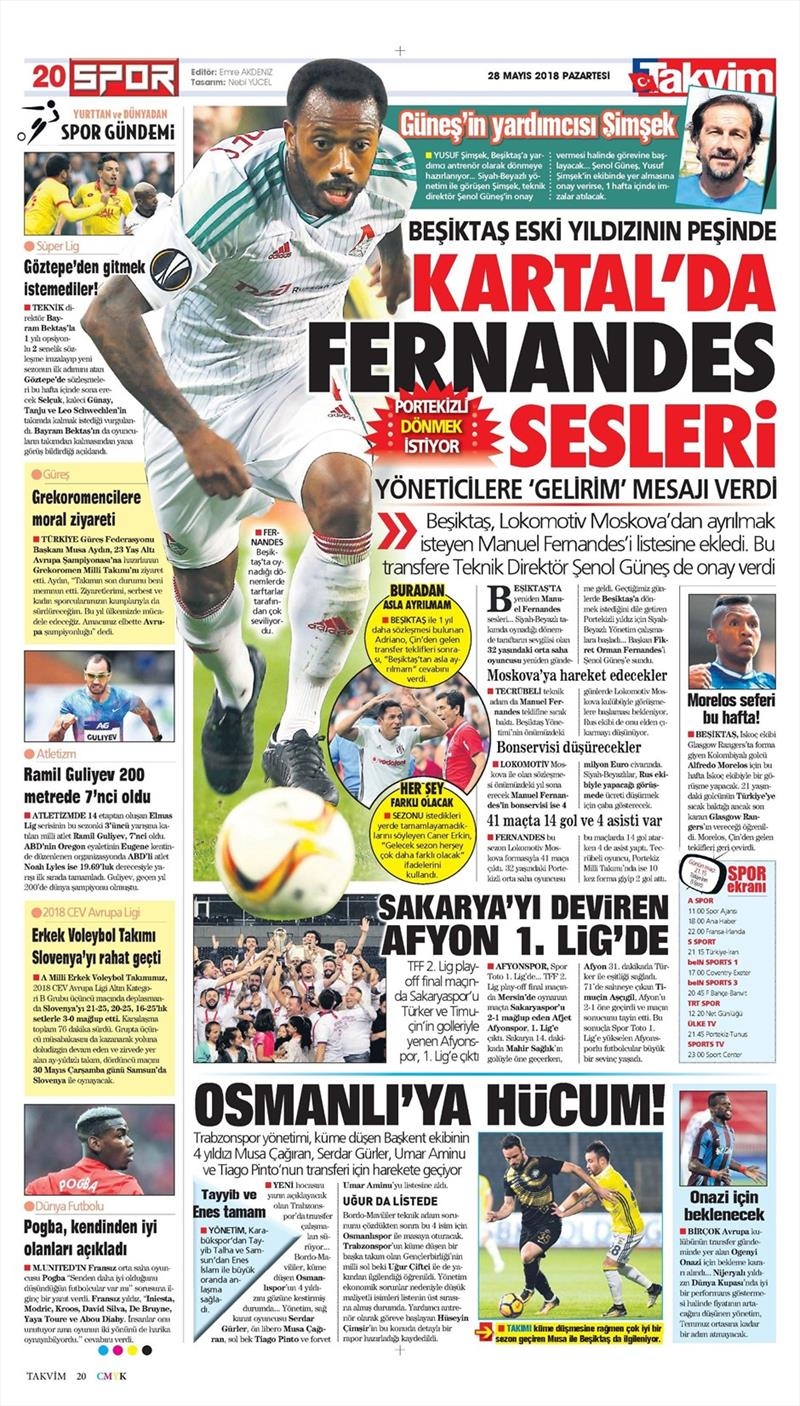 28 Mayıs 2018 | Gazetelerin Beşiktaş Manşetleri - Görsel 3
