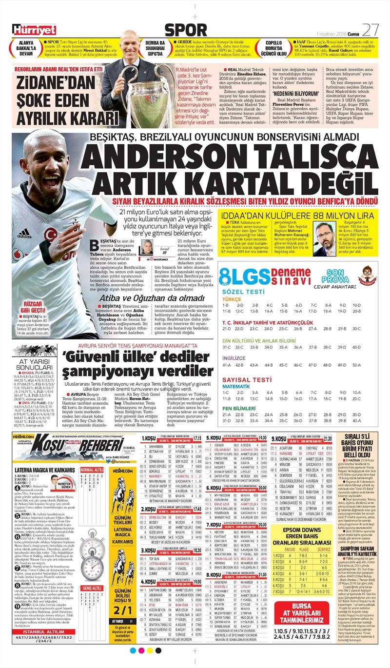 1 Haziran 2018 | Gazetelerin Beşiktaş Manşetleri - Görsel 4