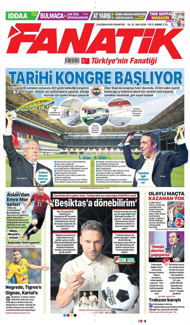 2 Haziran 2018 | Gazetelerin Beşiktaş Manşetleri - Görsel 3