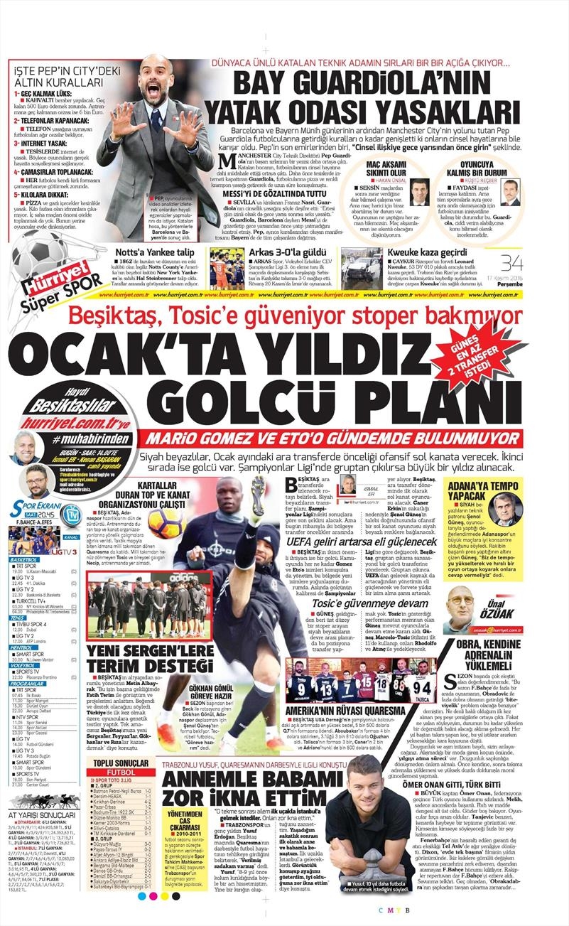 17 Kasım 2016 | Gazetelerin Beşiktaş sayfaları - Görsel 4
