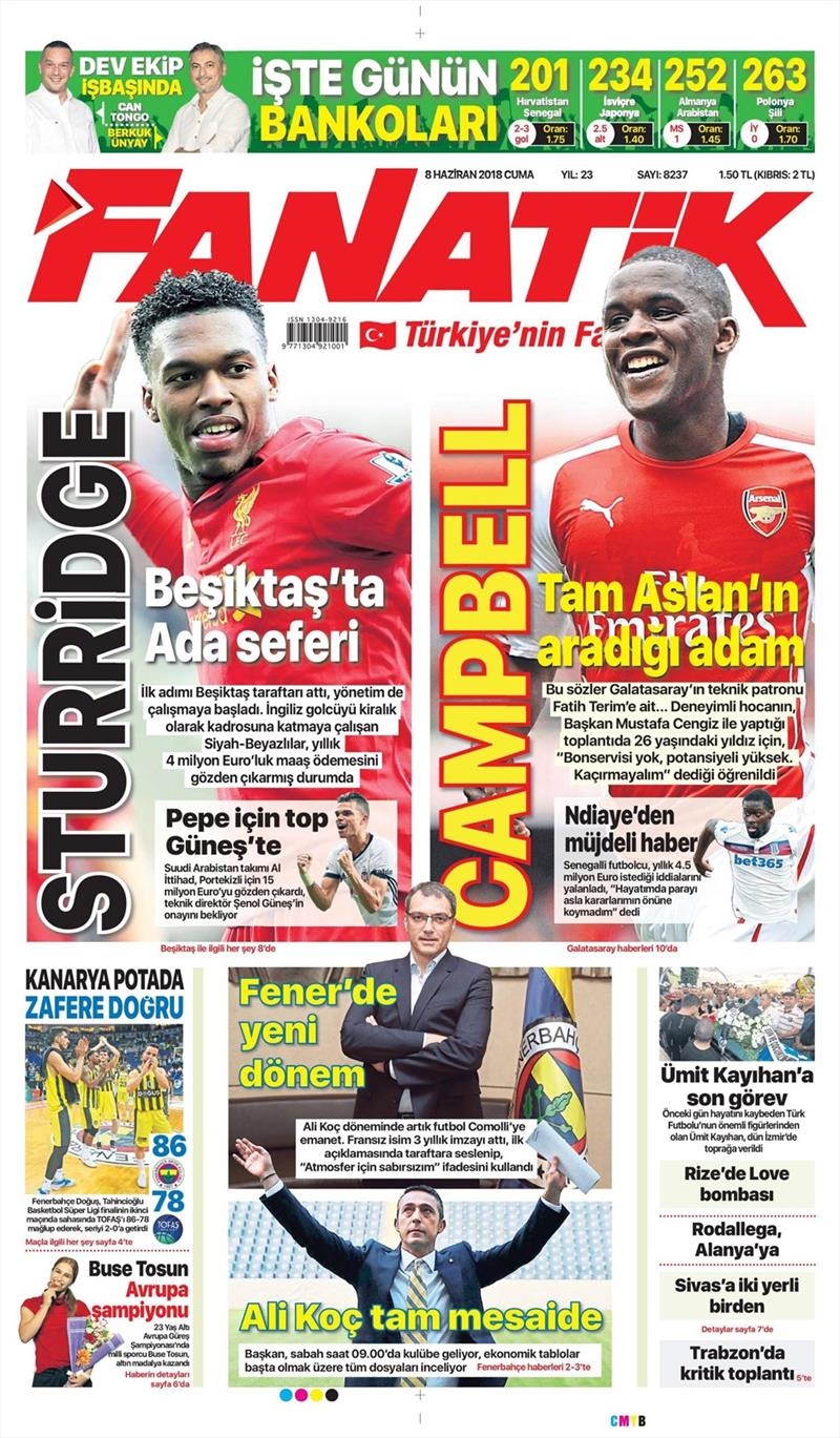 8 Haziran 2018 | Gazetelerin Beşiktaş Manşetleri - Görsel 1