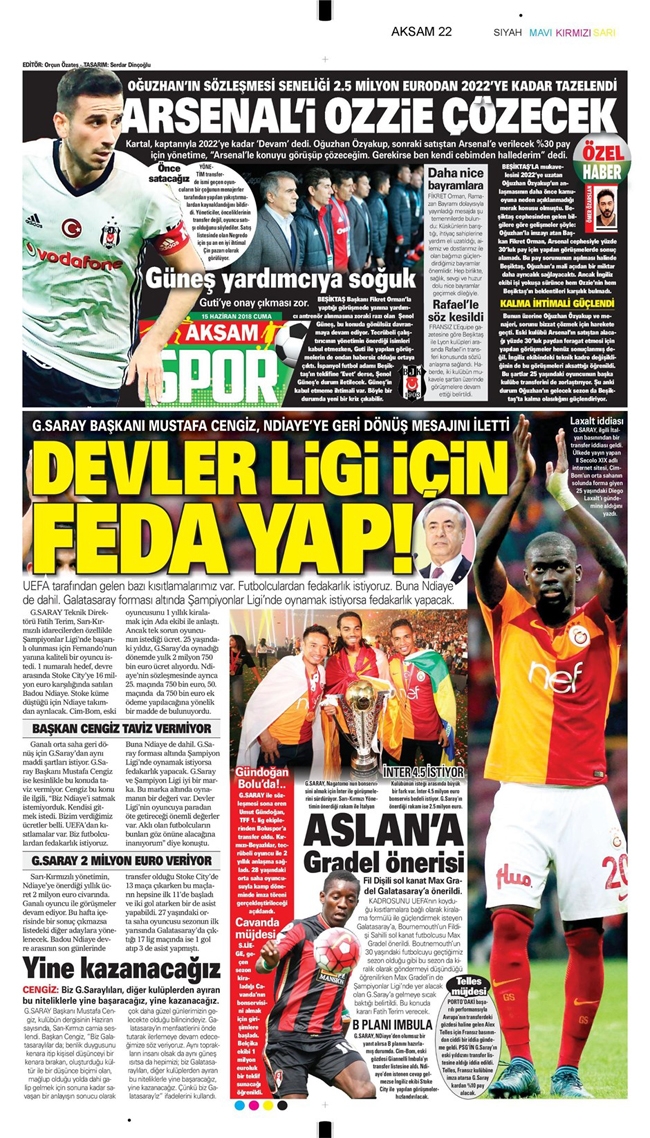 15 Haziran 2018 | Gazetelerin Beşiktaş Manşetleri - Görsel 2