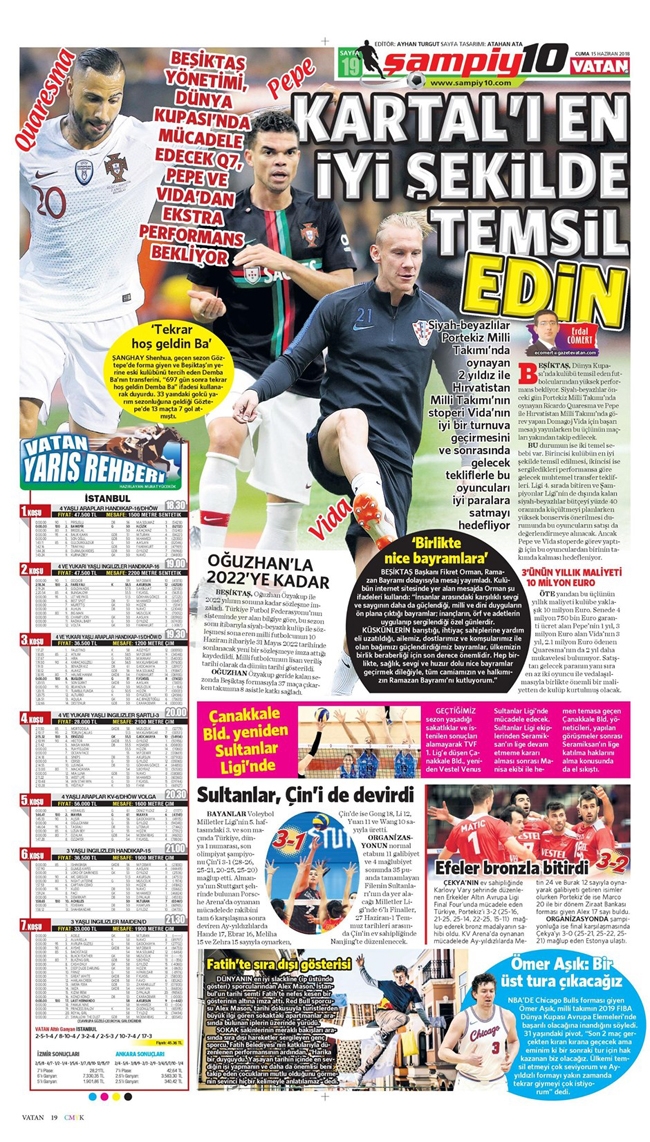 15 Haziran 2018 | Gazetelerin Beşiktaş Manşetleri - Görsel 3