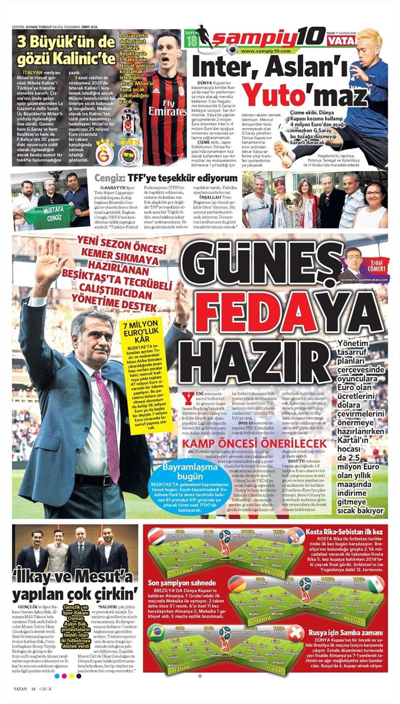 17 Haziran 2018 | Gazetelerin Beşiktaş Manşetleri - Görsel 5