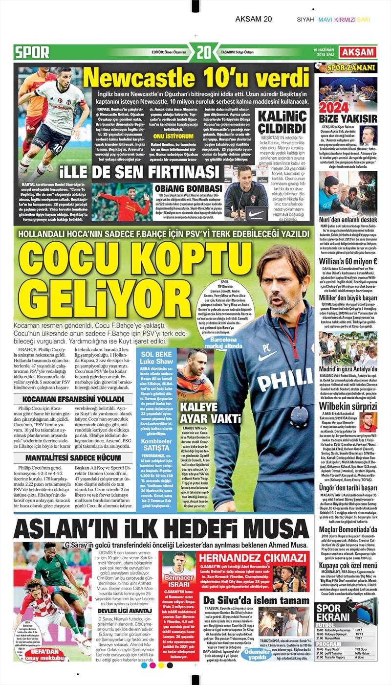 19 Haziran 2018 | Gazetelerin Beşiktaş Manşetleri - Görsel 3