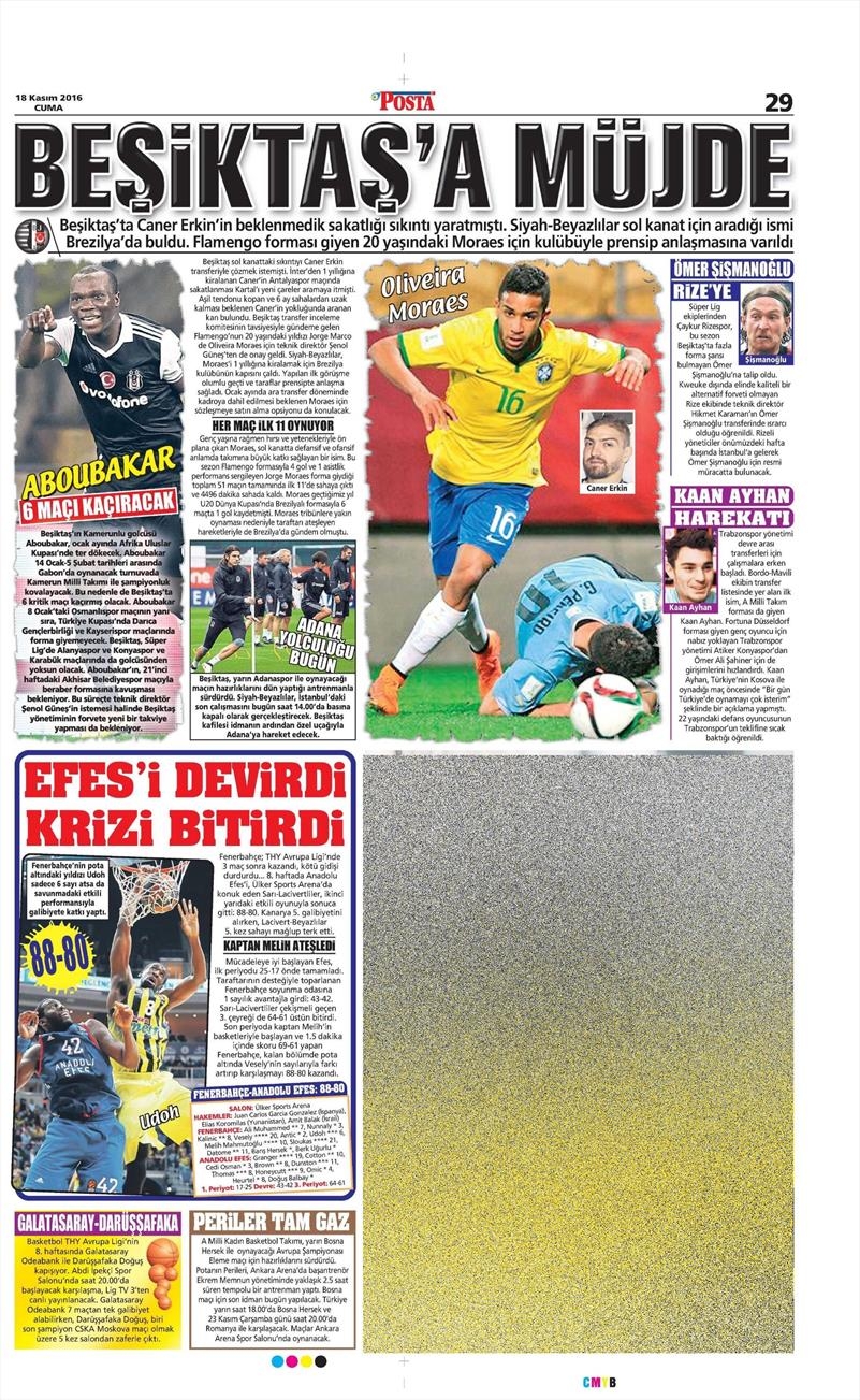 18 Kasım 2016 | Gazetelerin Beşiktaş sayfaları - Görsel 6