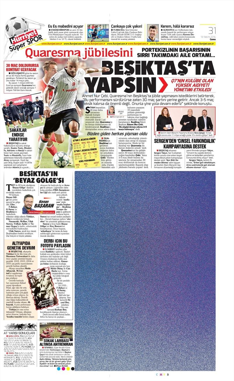 18 Kasım 2016 | Gazetelerin Beşiktaş sayfaları - Görsel 8